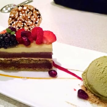 Minami - Green Tea Opera (green tea génoise, dark chocolate ganache, matcha ice cream. $12) - 4.5 stars (Wednesday lunch 2014-12-24) - Japanese Near Me - Vancouver, British Columbia Minami - Green Tea Opera (green tea génoise, dark chocolate ganache, matcha ice cream. $12) - 4.5 stars (Wednesday lunch 2014-12-24) - Japanese Near Me - Vancouver, British Columbia