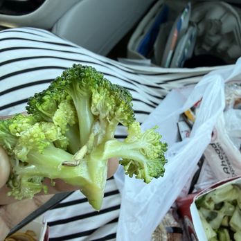 Panda Express - Got a little extra protein with my broccoli today. Tiny worms to be exact. - Chinese Near Me - Kokomo, Indiana Panda Express - Got a little extra protein with my broccoli today. Tiny worms to be exact. - Chinese Near Me - Kokomo, Indiana