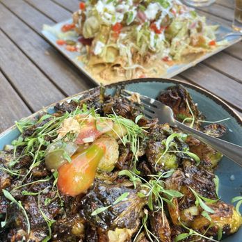 UP on the Roof - Chicken nachos and brussels - come hungry or with friends! - Cocktail Bars Near Me - Alpharetta, Georgia