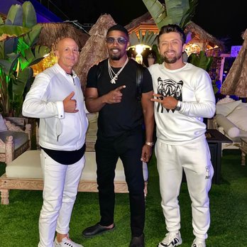 Rafi Lounge - Rafi, Jamie Foxx and myself - Yoga Near Me - Malibu, California