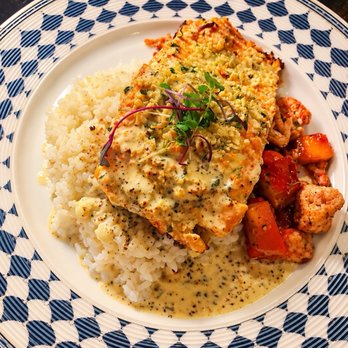 Benny and Mary's - Salmon w pistachio crust - New American Near Me - Irvine, California