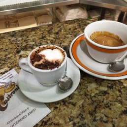 Mochacchino and double espresso Mochacchino and double espresso