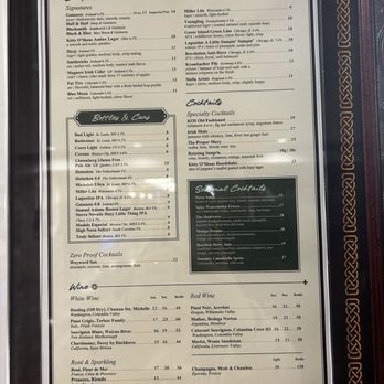Kitty O'Sheas - Drink menu - Irish Near Me - Chicago, Illinois
