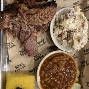 Buck’s Naked BBQ - Brisket plate. Sorry it's sideways. I clearly forget to edit - Barbeque Near Me - Gardiner, Maine Buck’s Naked BBQ - Brisket plate. Sorry it's sideways. I clearly forget to edit - Barbeque Near Me - Gardiner, Maine
