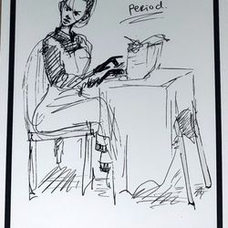 Englewood Row Gallery and Art Space - Alesia Brovtcyna's drawing from " Ida's Journey in America"