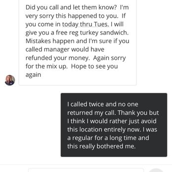 Jersey Mike's Subs - A bit condescending. Appreciate the response though. - Fast Food Near Me - Simi Valley, California