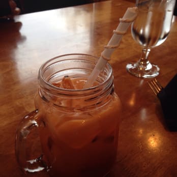 Bhan Thai - Mount Laurel - Thai iced tea in a mason jar with a cute straw wrapper design - Thai Near Me - Mount Laurel, New Jersey Bhan Thai - Mount Laurel - Thai iced tea in a mason jar with a cute straw wrapper design - Thai Near Me - Mount Laurel, New Jersey
