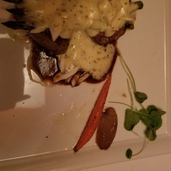 Ciera Steak + Chophouse - Was advertised in menu as CRAB and asparagus on 2 filets...2 TINY pieces of crab that was subpar - Steakhouses Near Me - Stateline, Nevada
