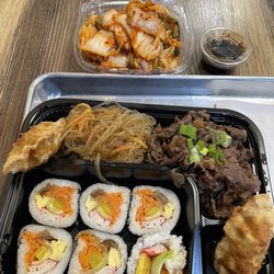Won Kitchen - A-A1 Plate with beef and a side of Kimchi