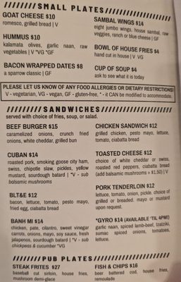 Menu photo 4 The Black Sparrow Lafayette, IN Menu photo 4 The Black Sparrow Lafayette, IN