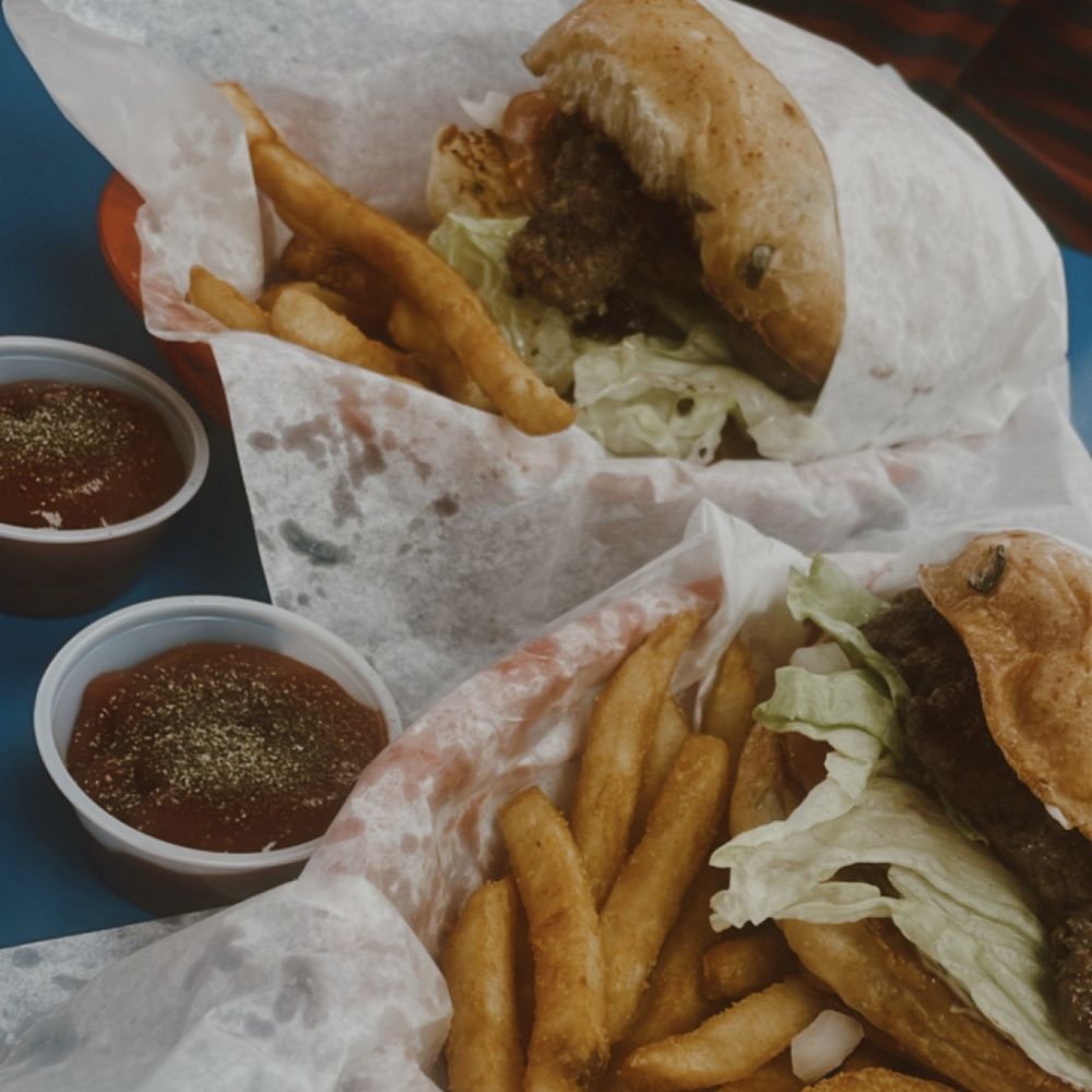 Cottondale Grocery - Regular cheese burger with 1/2 order of fries,You MUST have the jalapeño bun. - Grocery Near Me - Paradise, Texas Cottondale Grocery - Regular cheese burger with 1/2 order of fries,You MUST have the jalapeño bun. - Grocery Near Me - Paradise, Texas
