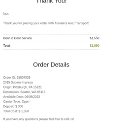 Travelers Auto Transport