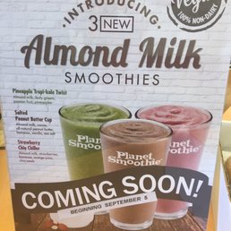 Usually have to customize each smoothie I get, but not these! Will be back to try these out! Vegan almond milk smoothies! Usually have to customize each smoothie I get, but not these! Will be back to try these out! Vegan almond milk smoothies!