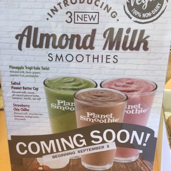 Planet Smoothie - Usually have to customize each smoothie I get, but not these! Will be back to try these out! Vegan almond milk smoothies! - Juice Bars & Smoothies Near Me - Orlando, Florida Planet Smoothie - Usually have to customize each smoothie I get, but not these! Will be back to try these out! Vegan almond milk smoothies! - Juice Bars & Smoothies Near Me - Orlando, Florida