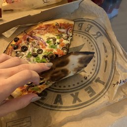 The burnt are the gluten free ones and the cheese one looks fine. The burnt are the gluten free ones and the cheese one looks fine.