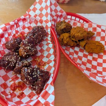 Oh G Burger - K-Popcorn chicken with bulgogi and OMFG sauce - Burgers Near Me - Hayward, California Oh G Burger - K-Popcorn chicken with bulgogi and OMFG sauce - Burgers Near Me - Hayward, California