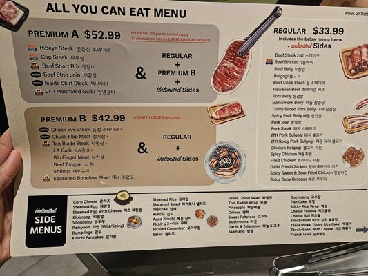 Menu photo 4 2N1 Korean BBQ Vista, CA Menu photo 4 2N1 Korean BBQ Vista, CA