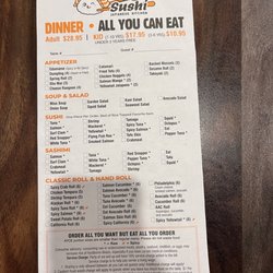 Qc Sushi - All you can eat menu