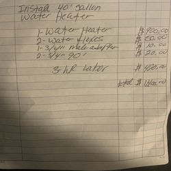 Wells plumbing - The overpriced amount charged