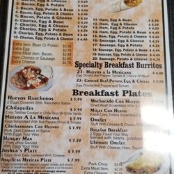 Molly's Restaurant - Menu