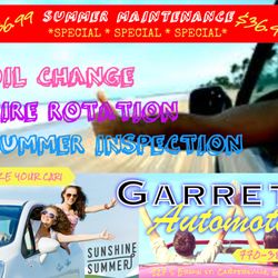 Garrett Automotive - $36.99 Summer Special *Oil Change *Tire Rotation *Summer Maintenance Special