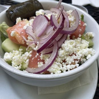 Somethingreek - Greek side salad that came with the stuffed peppers. - Greek Near Me - Brooklyn, New York