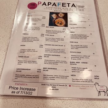 PapaFeta - Menu - Greek Near Me - Temecula, California PapaFeta - Menu - Greek Near Me - Temecula, California