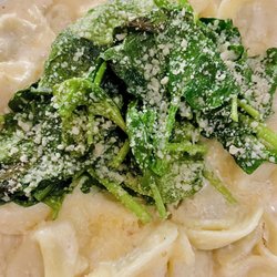 The Bar at Palm Court - Tortellini with cream sauce and spinach