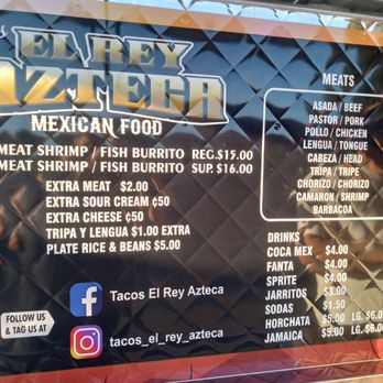 Tacos El Rey Azteca - Menu and pricing - Food Trucks Near Me - Stockton, California Tacos El Rey Azteca - Menu and pricing - Food Trucks Near Me - Stockton, California