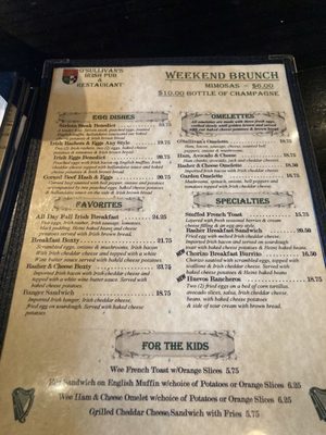 Menu photo 2 O'Sullivan's Irish Pub Escondido, CA Menu photo 2 O'Sullivan's Irish Pub Escondido, CA