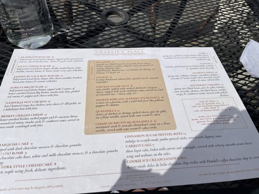 Menu photo 1 Charlie’s Place Fort Wayne, IN