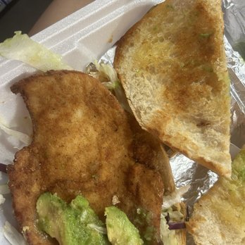 Bigotes Street Tacos - a whole fried piece of chicken in my torta. IS THIS HOW YALL MAKE YALLS TORTAS? - Tacos Near Me - Sugar Land, Texas Bigotes Street Tacos - a whole fried piece of chicken in my torta. IS THIS HOW YALL MAKE YALLS TORTAS? - Tacos Near Me - Sugar Land, Texas