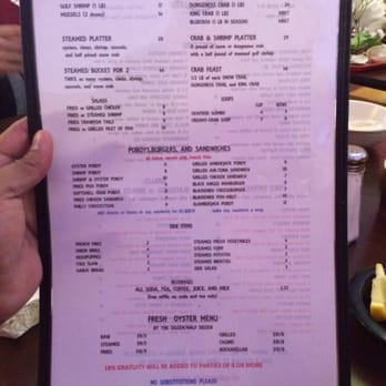 Rick's Crab Trap - Back side of menu - Bars Near Me - Fort Walton Beach, Florida Rick's Crab Trap - Back side of menu - Bars Near Me - Fort Walton Beach, Florida