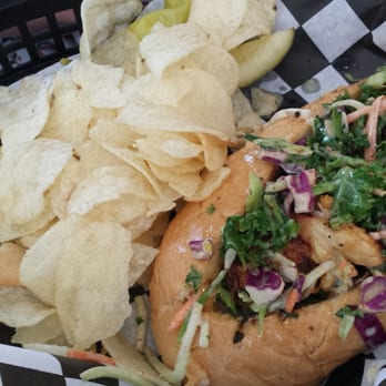 Cravings - Shimp Po'Boy with chips. $12.95 - Breakfast & Brunch Near Me - Chester, California Cravings - Shimp Po'Boy with chips. $12.95 - Breakfast & Brunch Near Me - Chester, California