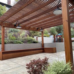 Refinished pergola and bench