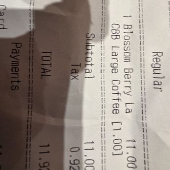 Cafe Cuto - Receipt with higher price than the menu - Cafes Near Me - Las Vegas, Nevada