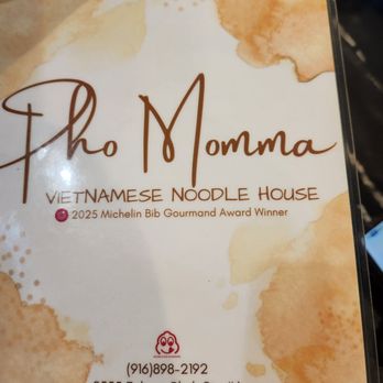 Pho Momma - Front of menu 7/18/2026 - Noodles Near Me - Sacramento, California
