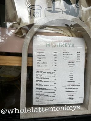 Menu photo 1 Whole Latte Monkeys Davie, FL