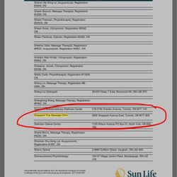 King Thai Massage Health Care Centre - SunLife Delisted Provider