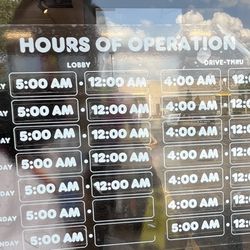 Baskin-Robbins - Hours