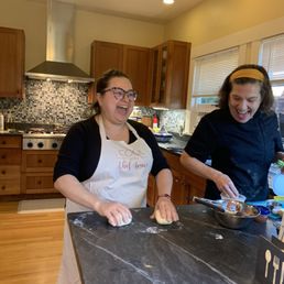 Cooking with chef Traci