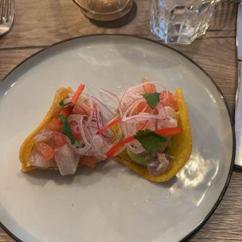 Jardin des Olives - Tacos w sea bass and avocado crema - Modern European Near Me - Brussels, BRU