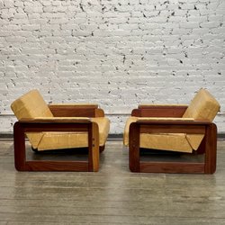 Doodad - Pair of lafers in custom upholstery.