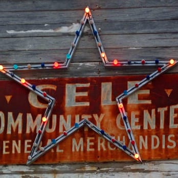 Cele Store - a rusty sign with a star on it - Barbeque Near Me - Manor, Texas