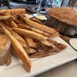 Burger & Fries with 2 dipping sauces