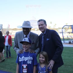 House of Tennis - Jacob at a Dodger game and got to meet Don Newcombe and Oral Hershiser.