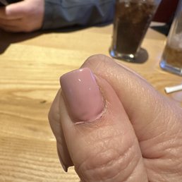 Again with product onto the cuticle