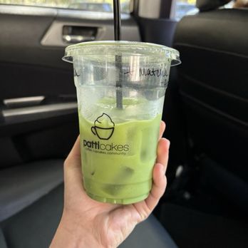 Patticakes In The Village - Honey matcha latte with almond milk - Coffee & Tea Near Me - Gainesville, Florida