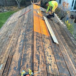 Skybleu - New roof for garage in San Mateo- replacing rotten wood.