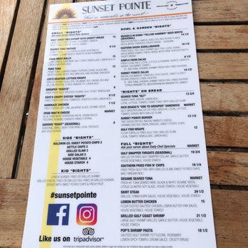 Sunset Pointe - Menu - Bars Near Me - Fairhope, Alabama